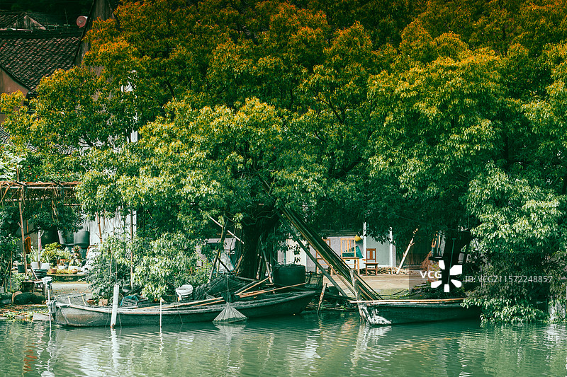 宁波东钱湖陶公山村渔家掠影图片素材
