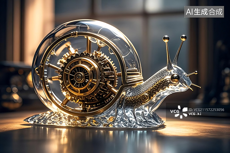 【AI数字艺术】机械蜗牛艺术品图片素材