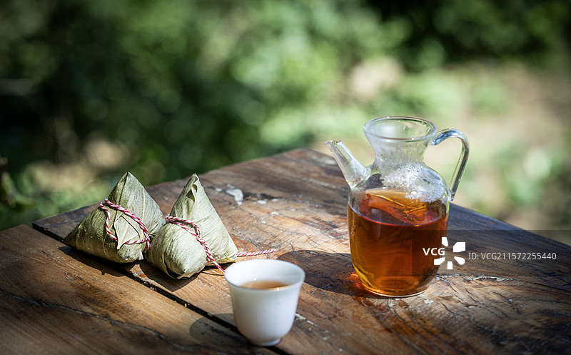 端午节，粽子。茶图片素材