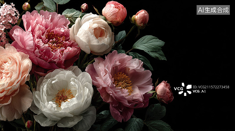 【AI数字艺术】优雅花束图片素材