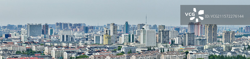 航拍昆山城区风光图片素材