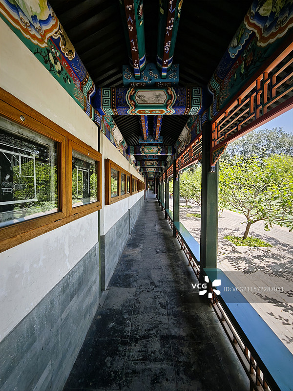 颐和园水师馆游廊图片素材