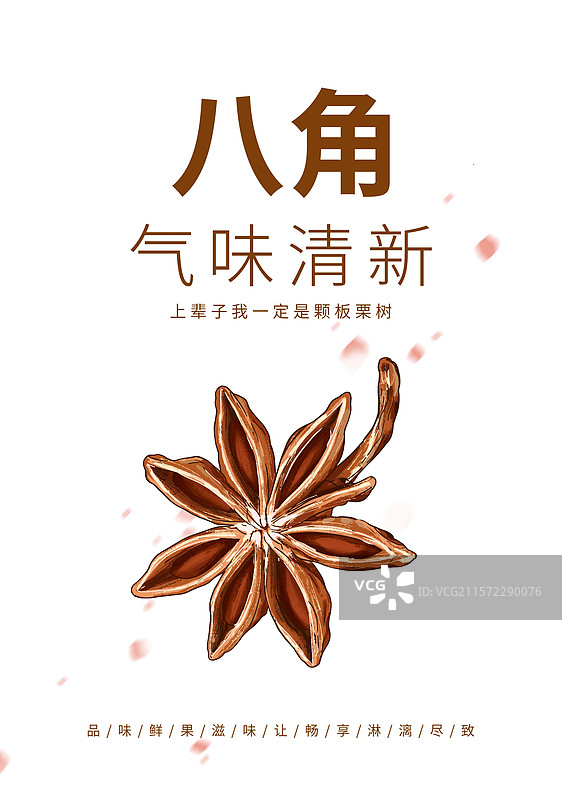 中药香料调味料八角创意海报设计模板图片素材