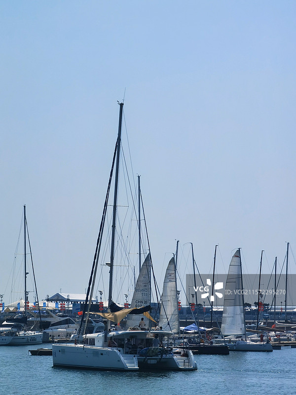 青岛奥帆中心帆船比赛图片素材