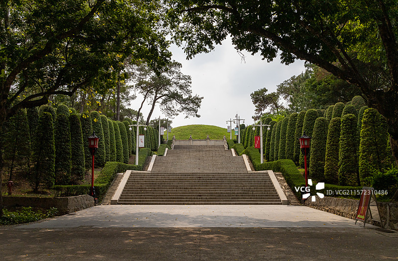 通向广州公社烈士之墓的阶梯图片素材