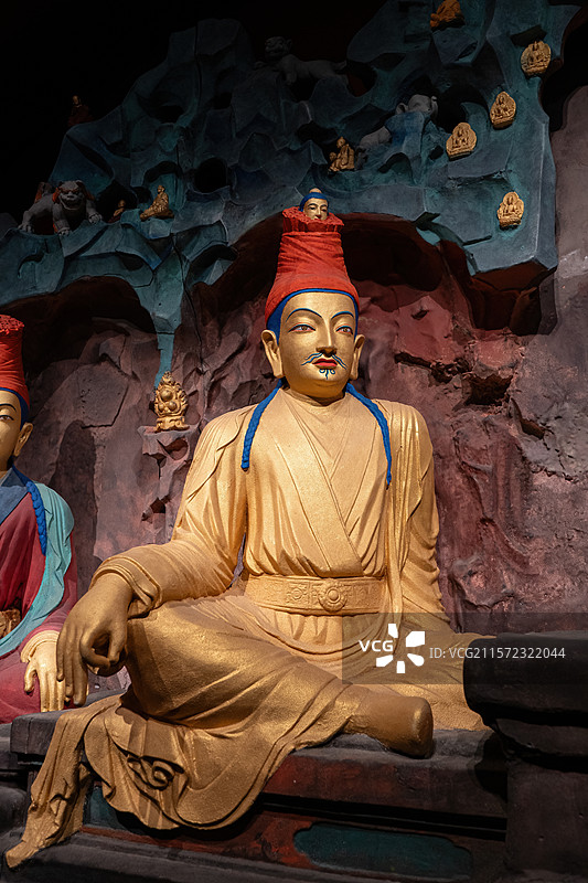 布达拉宫管理处藏法王洞模型松赞干布像图片素材