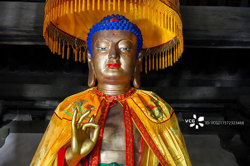 山西省吕梁市柳林县，香严寺毗卢殿图片素材