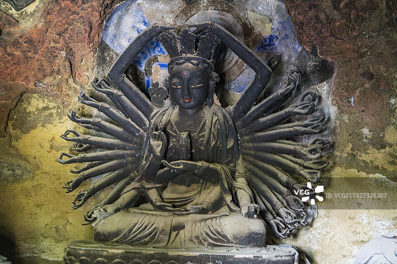 辽宁义县万佛堂石窟图片素材