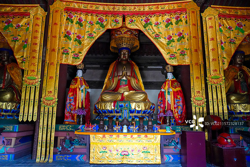 山西省吕梁市柳林县，香严寺毗卢殿图片素材