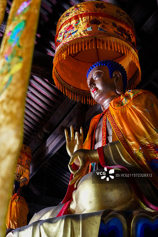 山西省吕梁市柳林县，香严寺毗卢殿图片素材