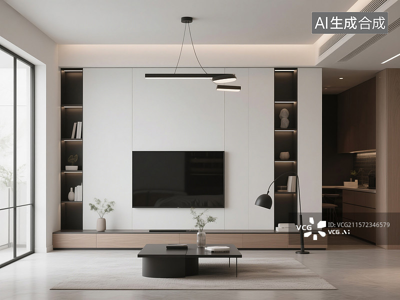 【AI数字艺术】现代室内家居模拟图图片素材