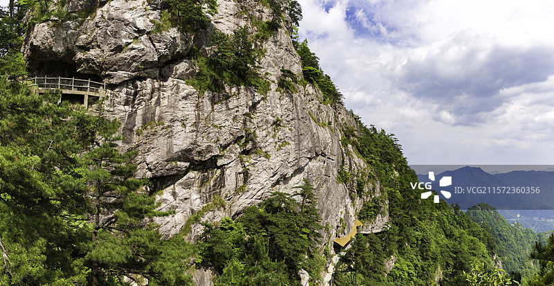 岳西县明堂山悬崖峭壁图片素材