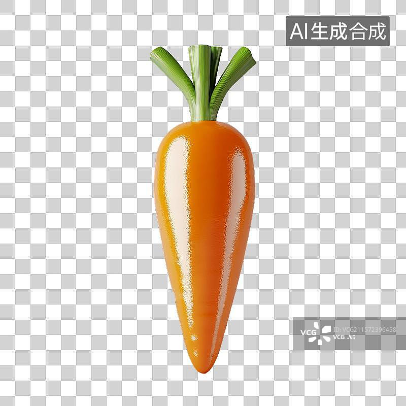 【AI数字艺术】一根橙色的胡萝卜图片素材