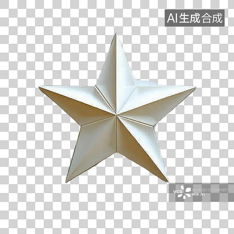 【AI数字艺术】五角星形状的装饰物图片素材