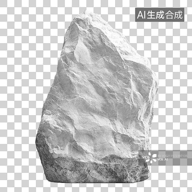 【AI数字艺术】一块灰色的岩石图片素材