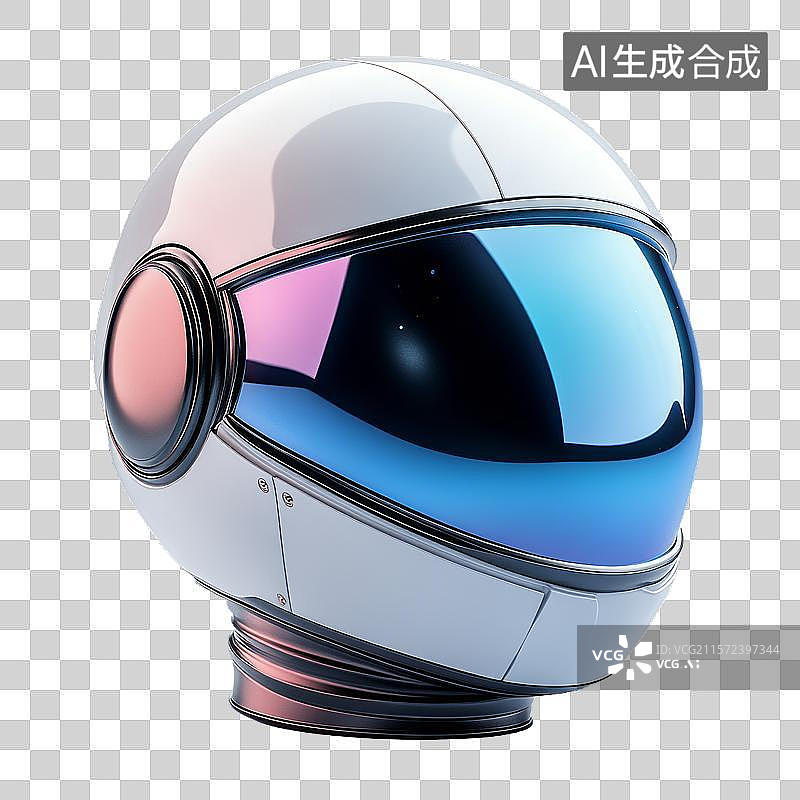 【AI数字艺术】未来主义太空头盔图片素材