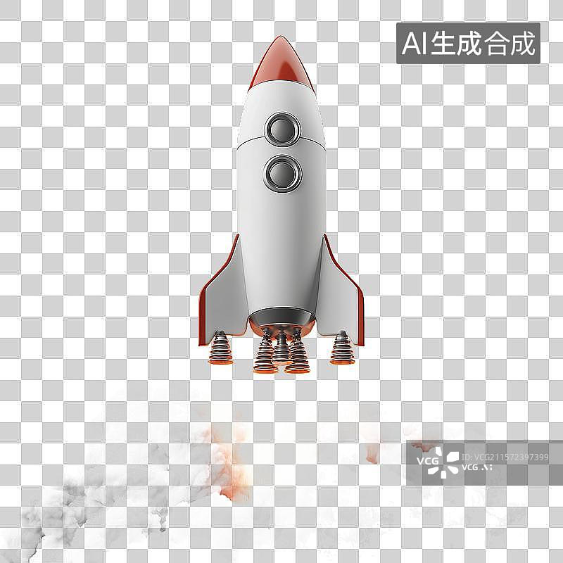 【AI数字艺术】火箭发射图片素材