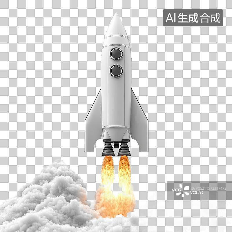 【AI数字艺术】火箭发射图片素材