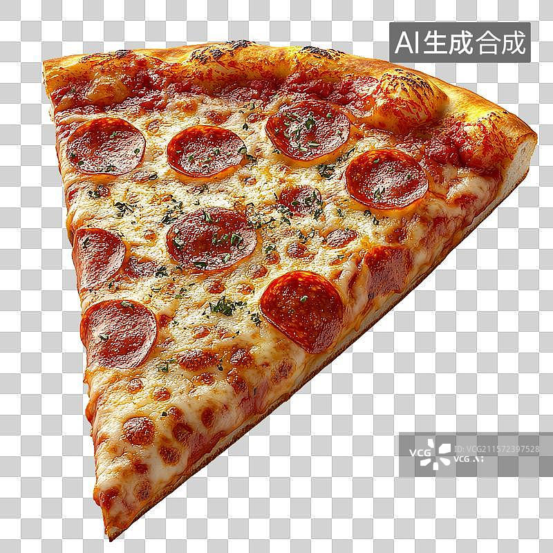 【AI数字艺术】一片意大利辣香肠披萨图片素材