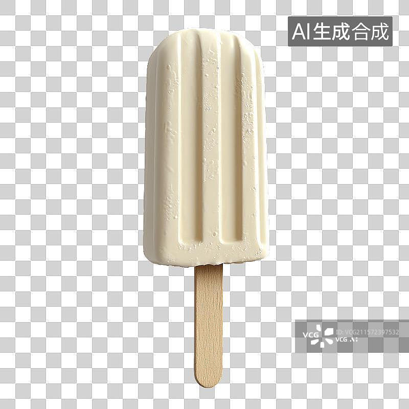 【AI数字艺术】一根奶油色的冰棒图片素材