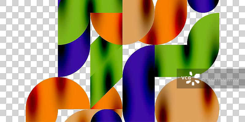 阴影效果的闪亮圆圈和圆形三角形图片素材