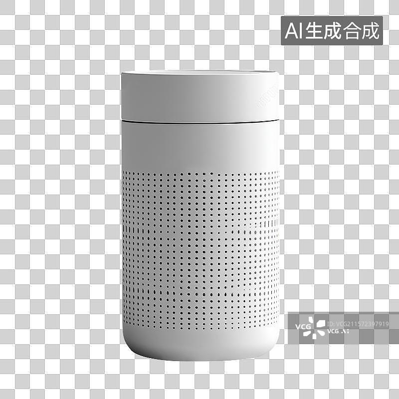 【AI数字艺术】白色便携式音箱图片素材