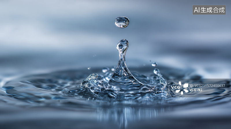 【AI数字艺术】水滴落下溅起的水花图片素材
