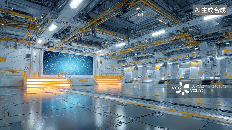 【AI数字艺术】未来科技概念空间背景图片素材
