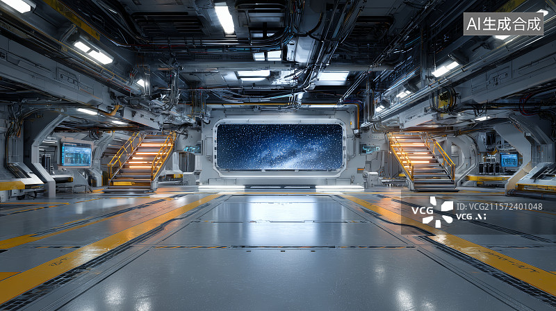 【AI数字艺术】未来科技概念空间背景图片素材