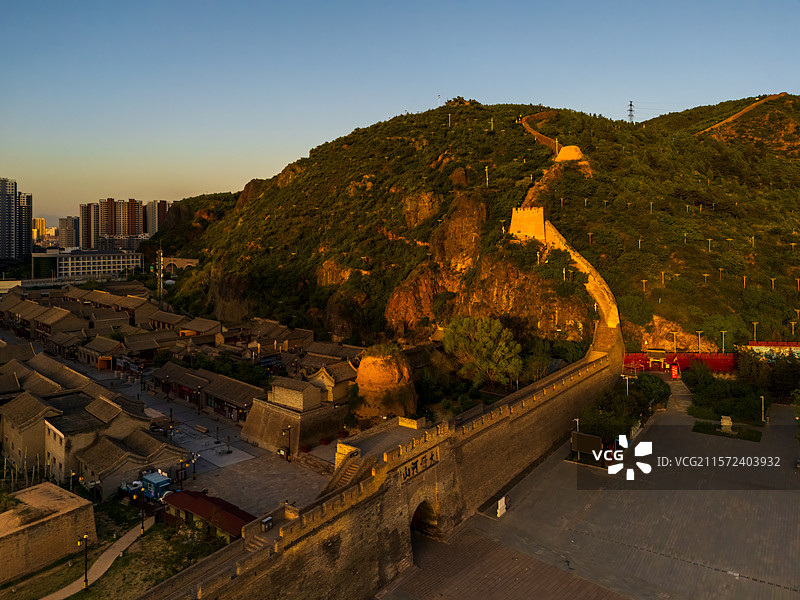 航拍大境门图片素材