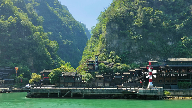 三峡人家水中风光图片素材