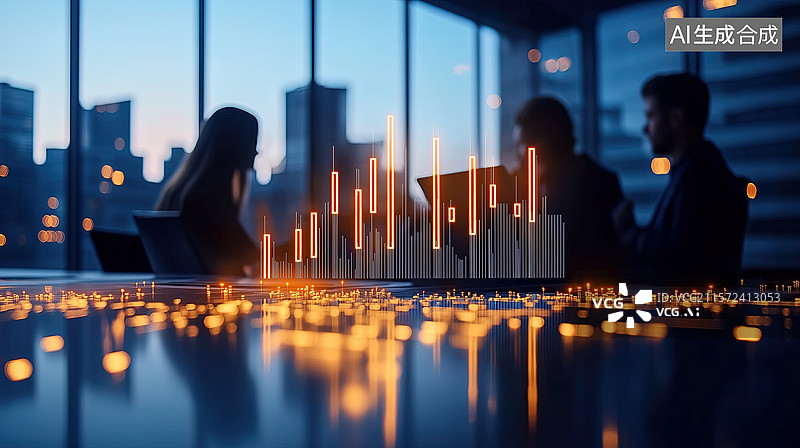 【AI数字艺术】数据分析战略会议图片素材