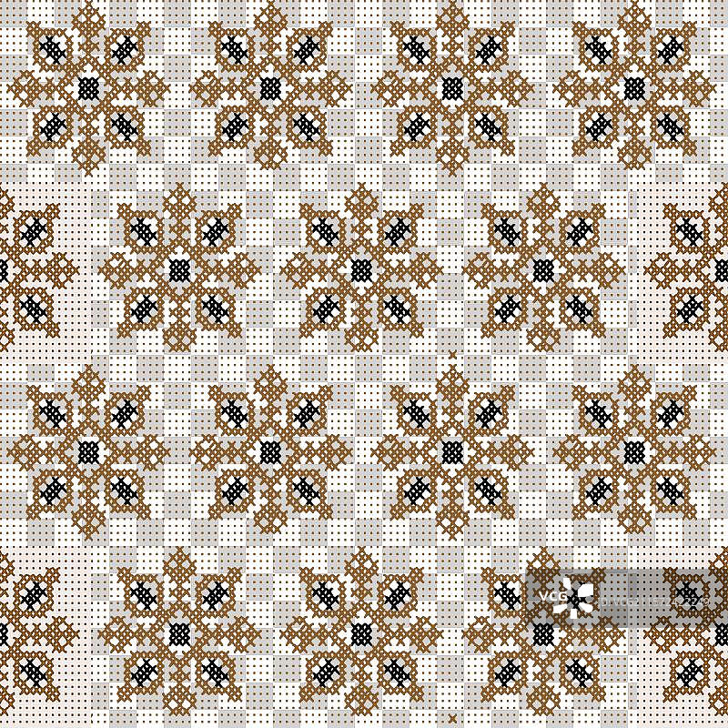 传统花卉十字绣刺绣图片素材