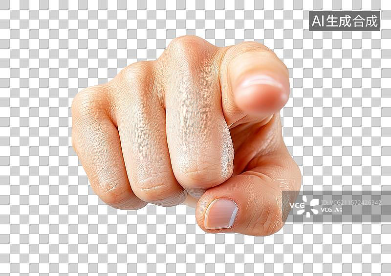 【AI数字艺术】【免抠png素材】一只指向前方的手部特写图片素材