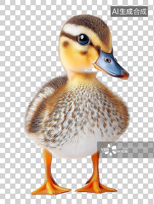 【AI数字艺术】【免抠png素材】一只可爱的小鸭子图片素材