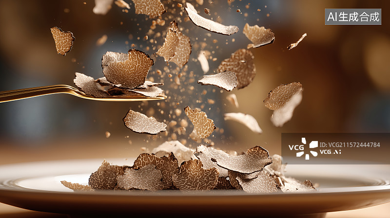 【AI数字艺术】黑松露切片图片素材