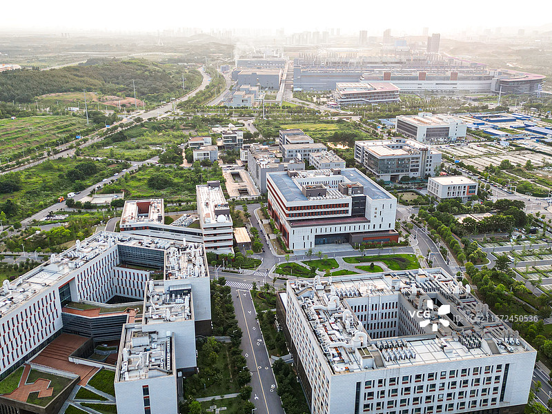 航拍中国地质大学（武汉）未来城校区 双一流211高校图片素材