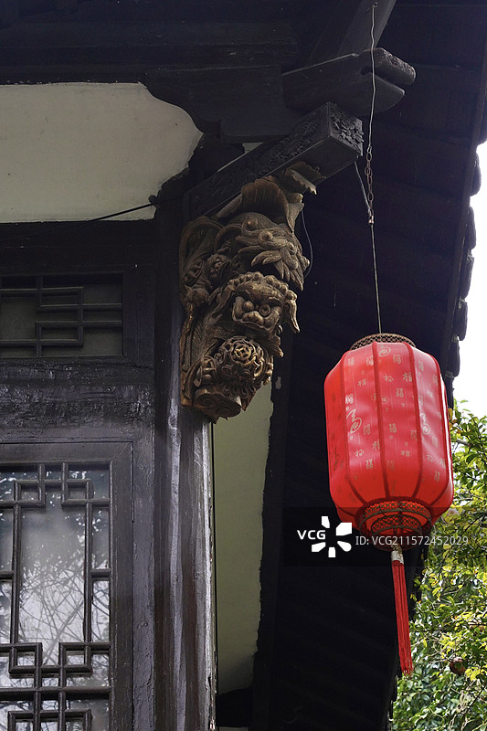 杭州桐庐县桐君山桐君祠古建筑牛腿图片素材