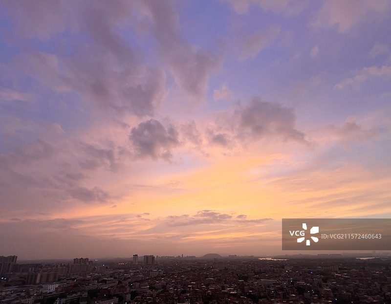 小鎮晚霞（佛山順德勒流）图片素材
