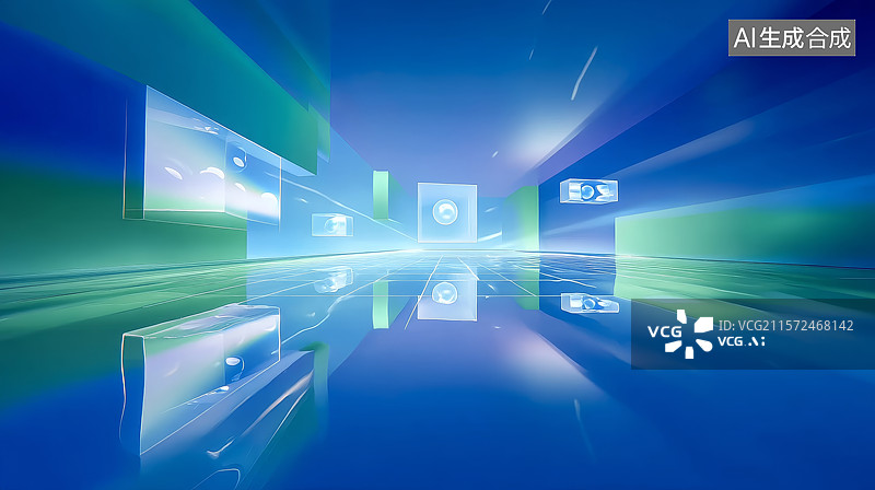 【AI数字艺术】抽象科技背景图片素材