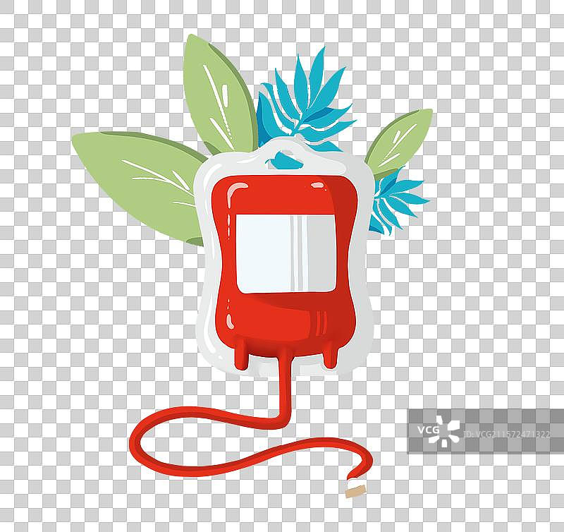 采血袋手绘元素图片素材