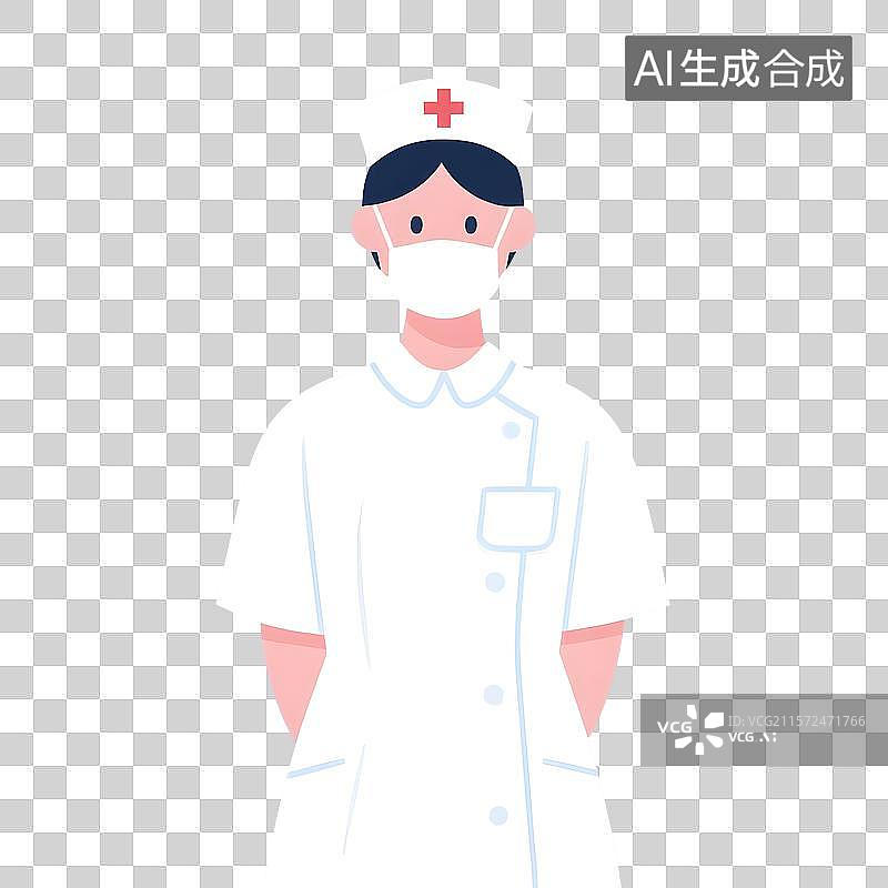 【AI数字艺术】中国医师节致敬医生护士白衣天使矢量插画图片素材