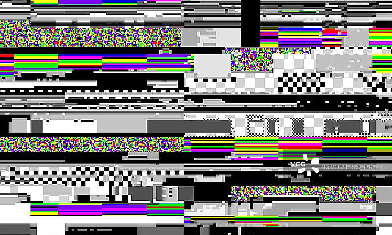 复古VHS背景，仿佛在旧录像带倒带时的效果图片素材