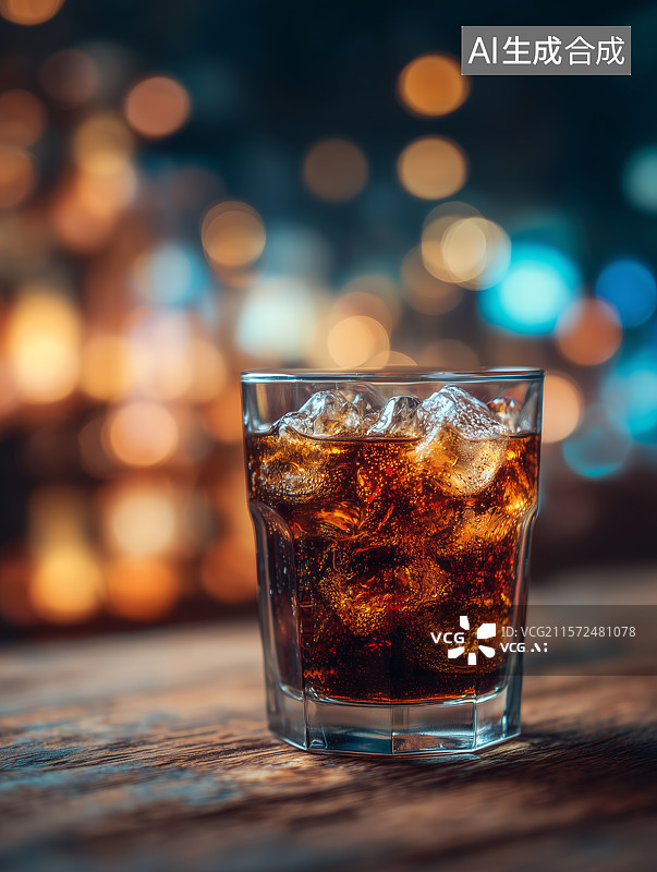 【AI数字艺术】竖图美式冰咖啡图片素材