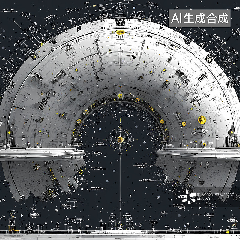 【AI数字艺术】极简风格电路宇宙空间科技背景图片素材