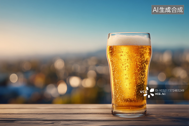 【AI数字艺术】夏日啤酒背景图图片素材