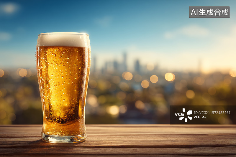 【AI数字艺术】夏日啤酒背景图图片素材