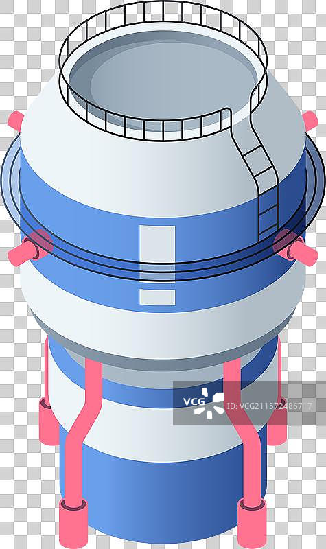 等轴测压缩气体储存罐图标图片素材