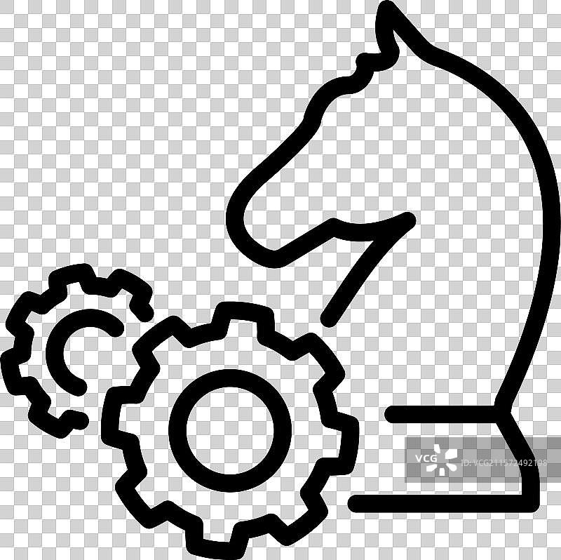 棋马创业图标轮廓棋马图片素材