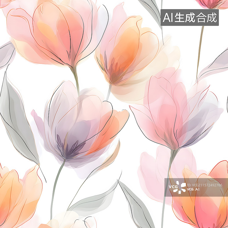 【AI数字艺术】温柔花语的绽放图片素材